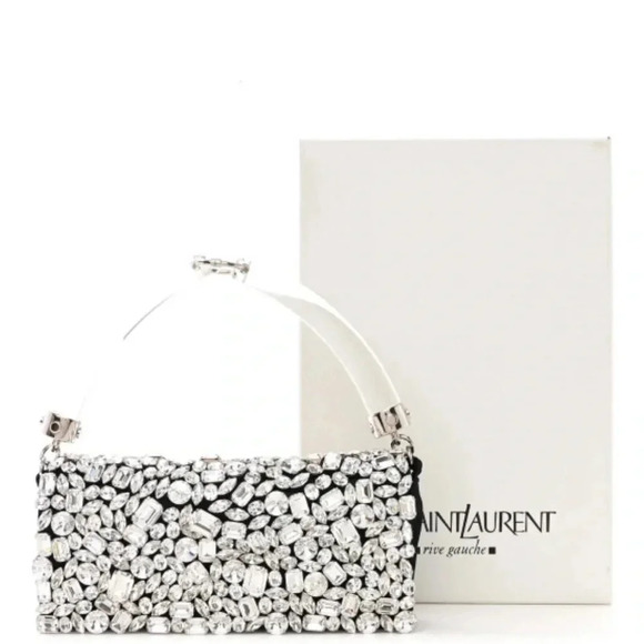 SAINT LAURENT JEWELED CLUTCH - Picture 1 of 13
